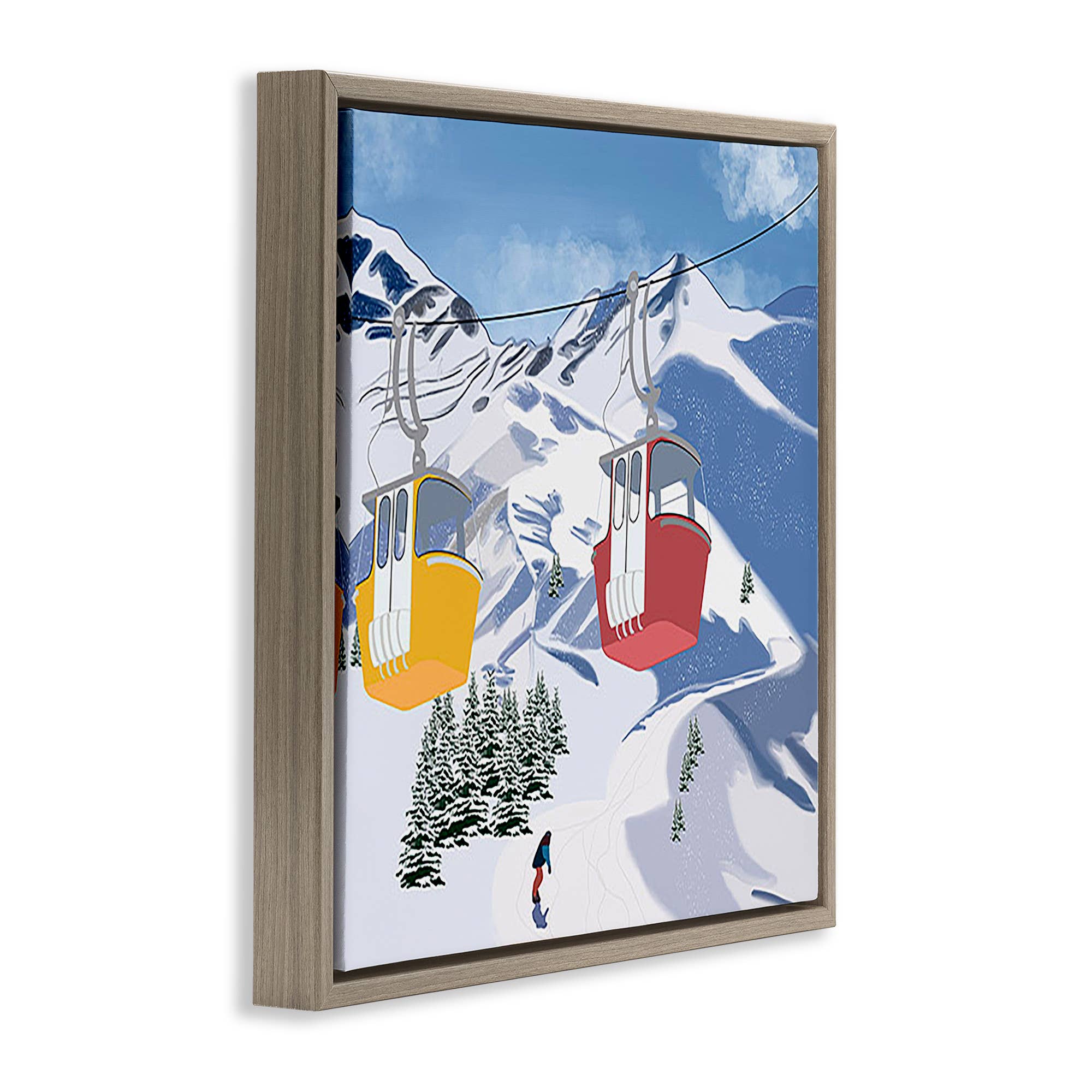 Stupell Industries - Wholesale Wall Sign - Ski Lift over Vast Mountain - Framed Wall Art18