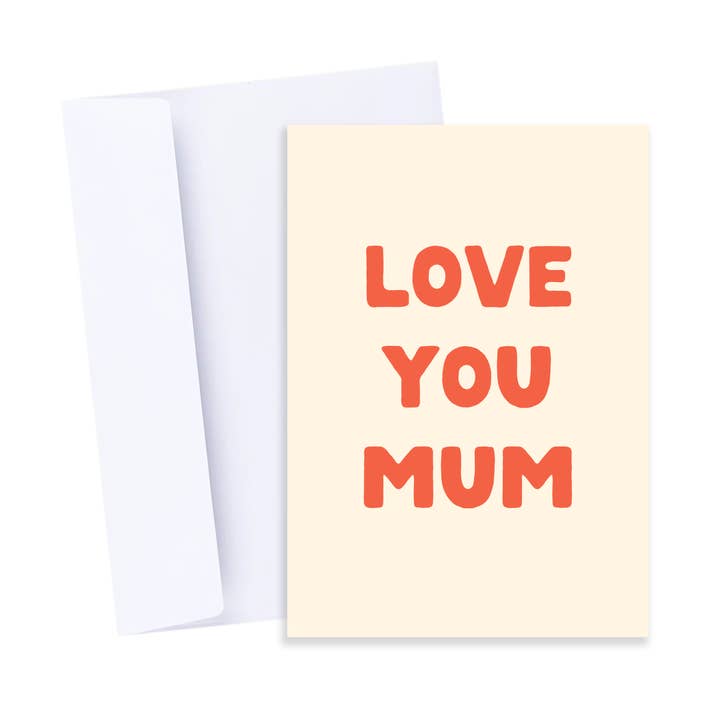 Popsy Press - Wholesale Mother’s Day card - Love You Mum Card - Simple Happy Mother's Day Greeting Card