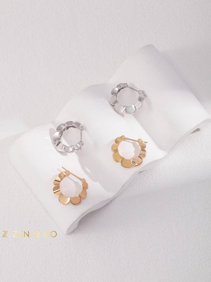 LIV Minimalist hoop earrings for wholesale by ZEN&CO Studio