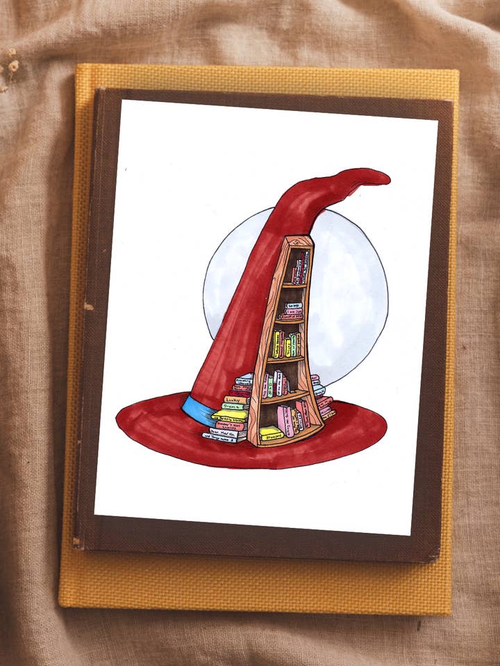 Library Worker's Day Witch Hat Art Reproduction for wholesale by Wyrd & Witchy Art