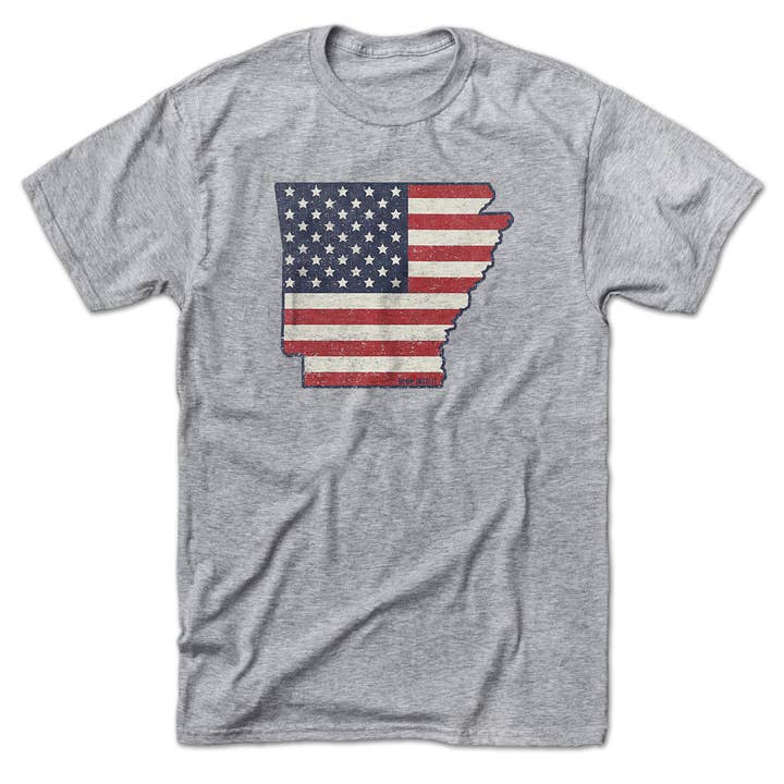 Arkansas Stars & Stripes T-Shirt for wholesale by Born Into It
