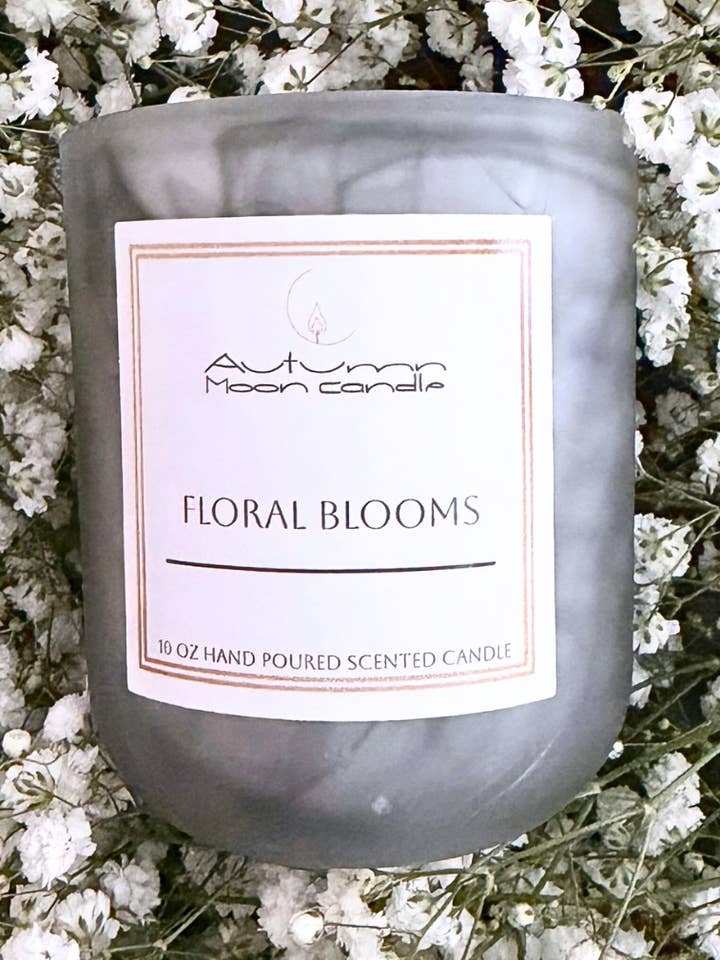 Bougie 10oz Fleurs Florales pour la vente par Autumn Moon Candle