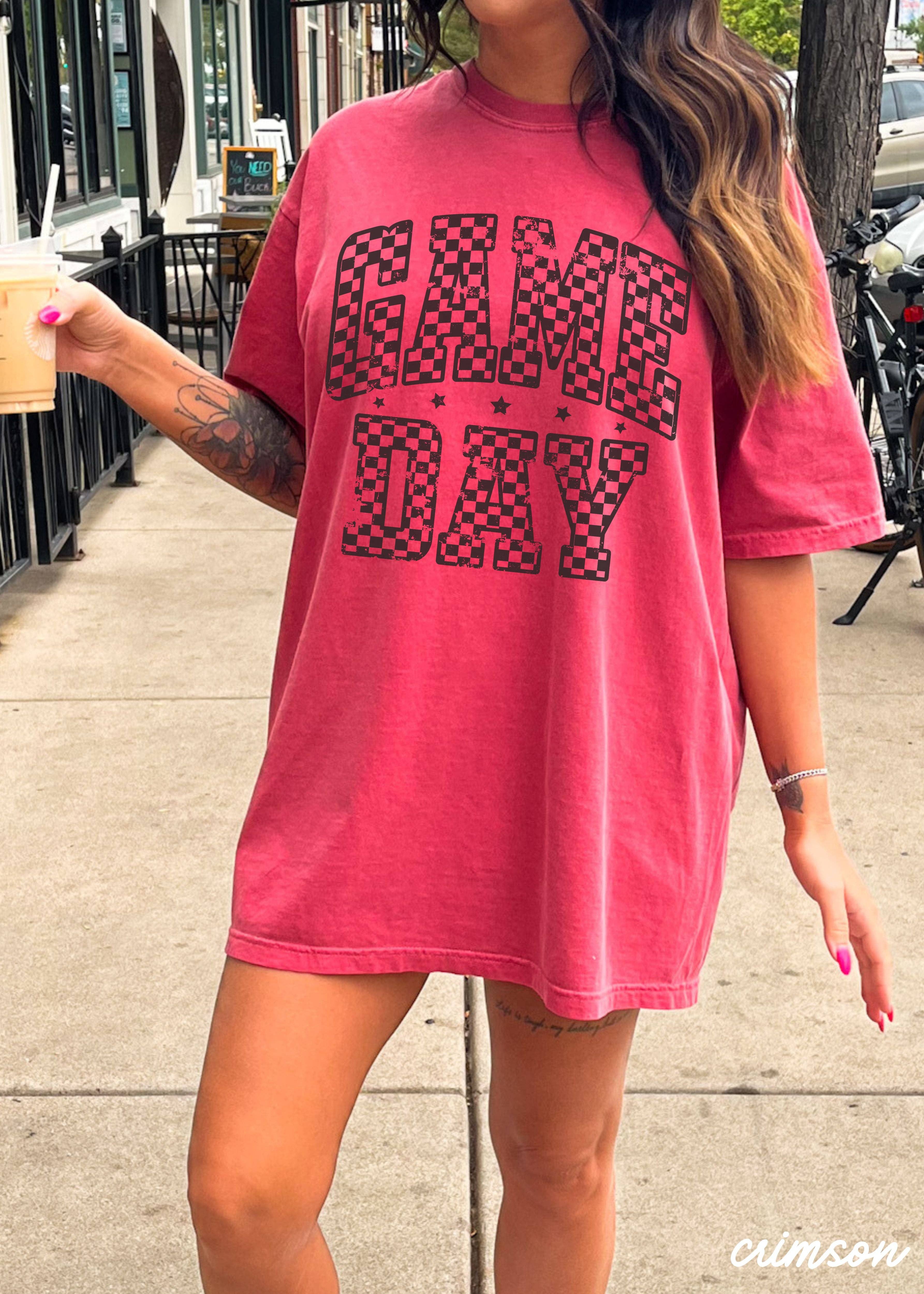 Chloe Vs Tank - Wholesale Screen Printed T-Shirt - Women's - Game Day Checkered Tee *12 Colors (S-3X)9