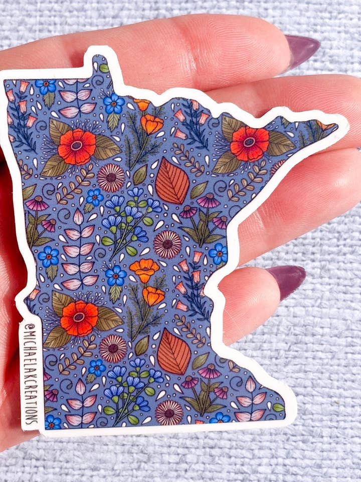 Minnesota Sticker| MN Sticker | Stickers for Hydroflask | la for wholesale by Michaela K Creations