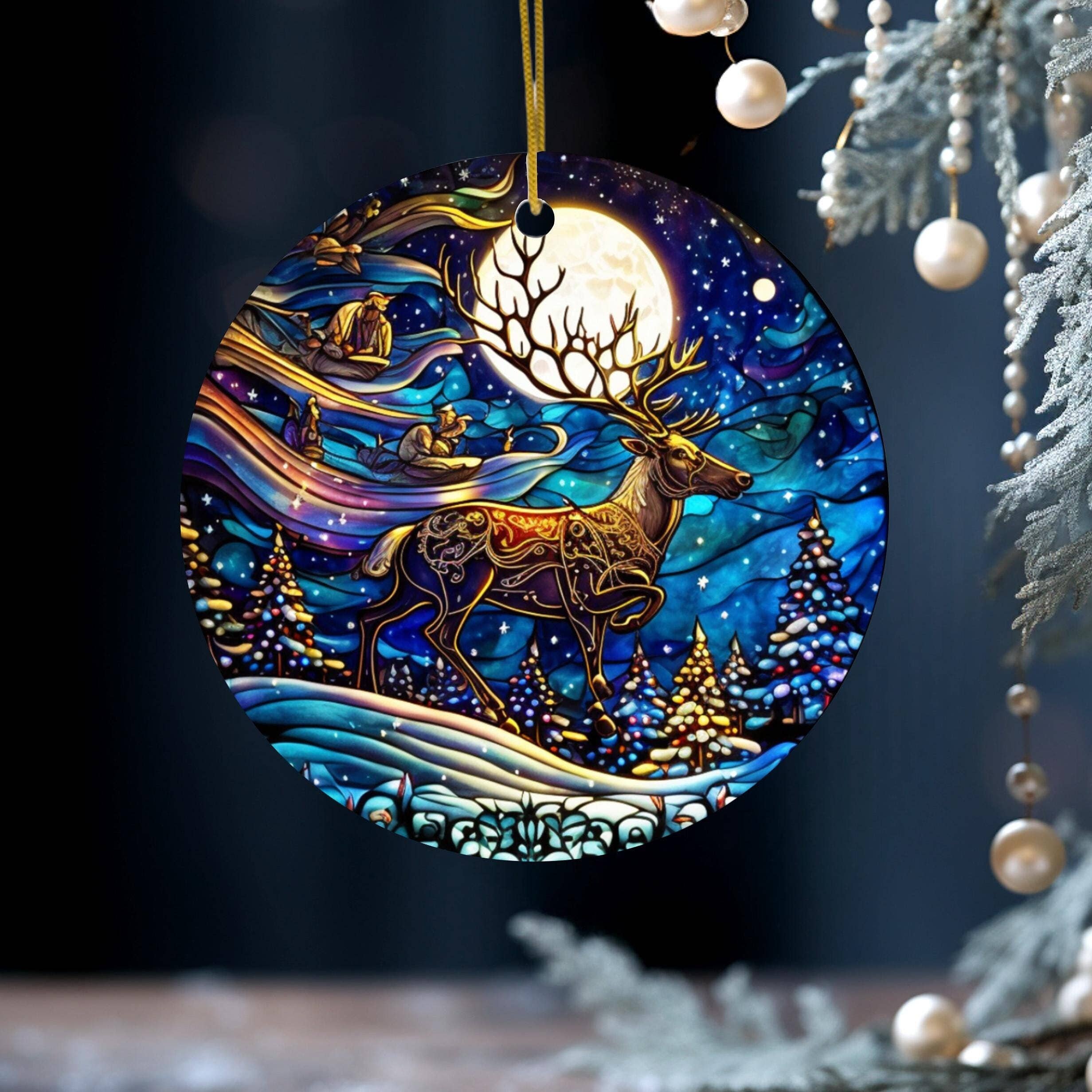 Fernville Creations - Wholesale Ornament - Reindeer Ceramic Ornament for Christmas Tree and Home Decor7