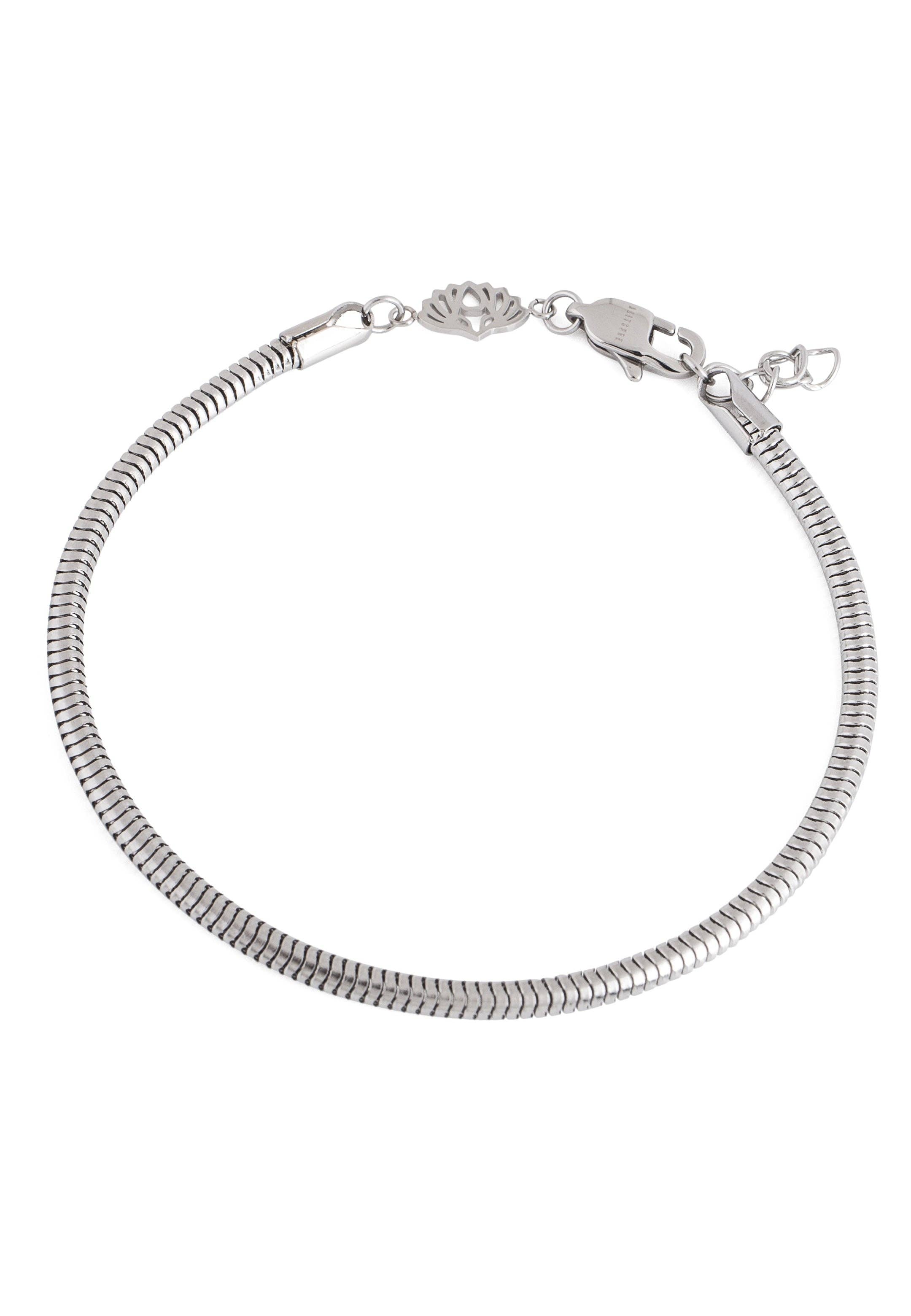 Blackskies - Wholesale Link & Chain Bracelet - Serpent Snake Chain Link Bracelet Silver 3 mm0