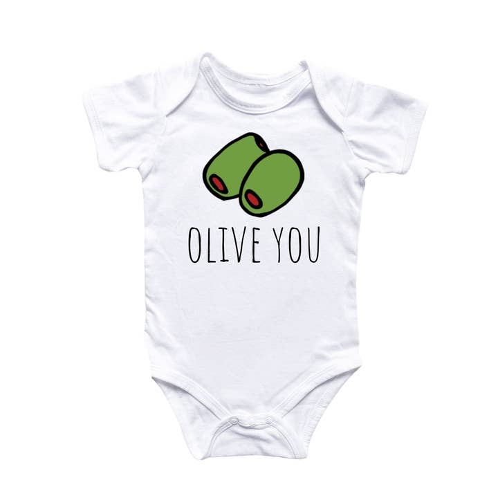 Olive Italian - Vêtements pour bébés garçons et filles, body amusant et mignon pour nouveau-né pour la vente par North Fork Forager LLC