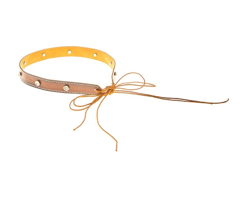 DNMC - Wholesale Hat Accessory - Women's - HB-1343 Hat Band - Rhinestone Studded Leather2