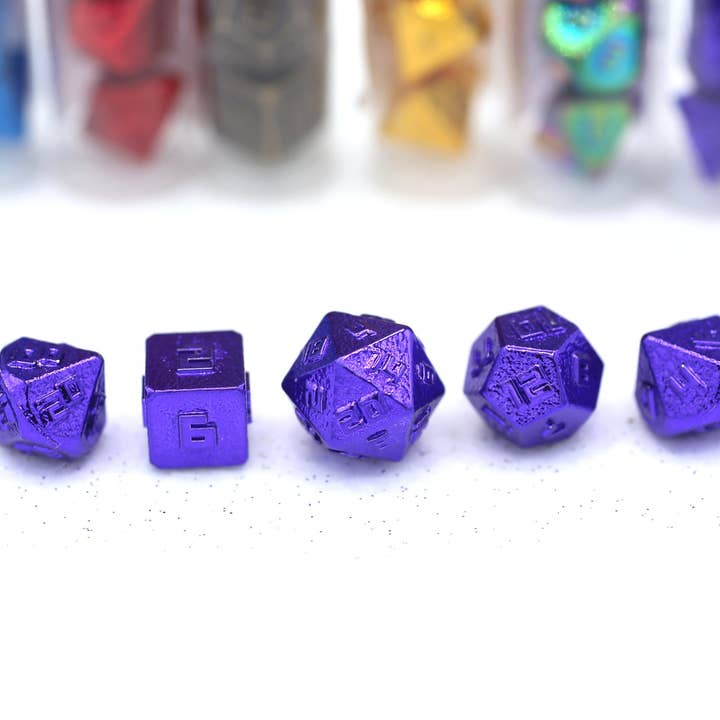 Hymgho Premium Dice - Wholesale Dice - 10MM Mini RPG Dice Set - Purple