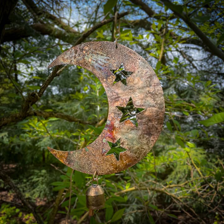 Mira Fair Trade - Wholesale Wind chime - Star Cut Moon Chime3