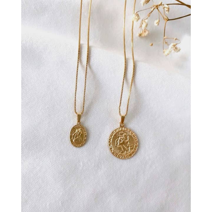 ERIJEWELRY - Wholesale Pendant/Charm Necklace - St Christopher Medallion Necklace5