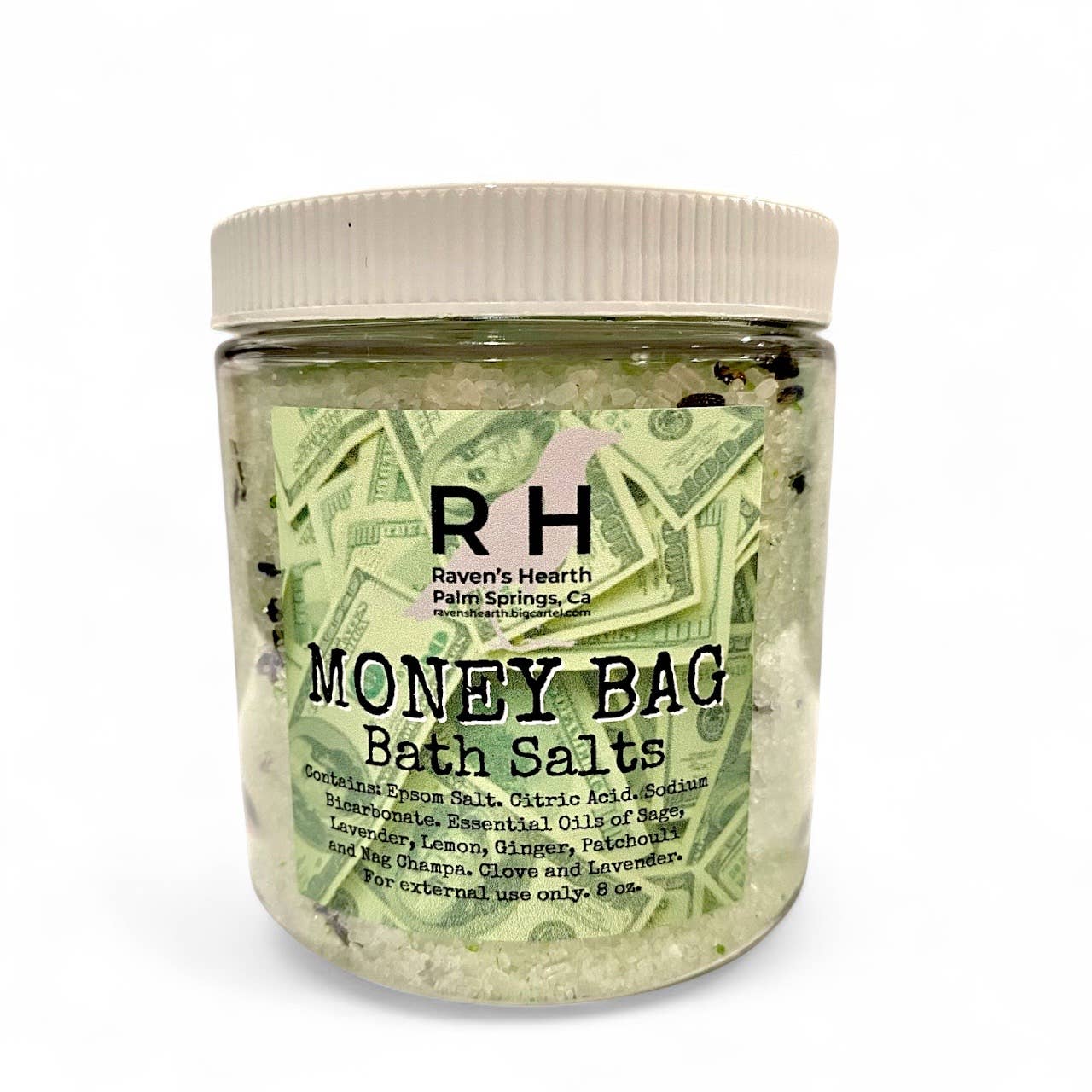 Raven’s Hearth - Vente Sel de bain - Sel de Bain Sac d'Argent | 8 oz | Prospérité | Prix Réduit !0