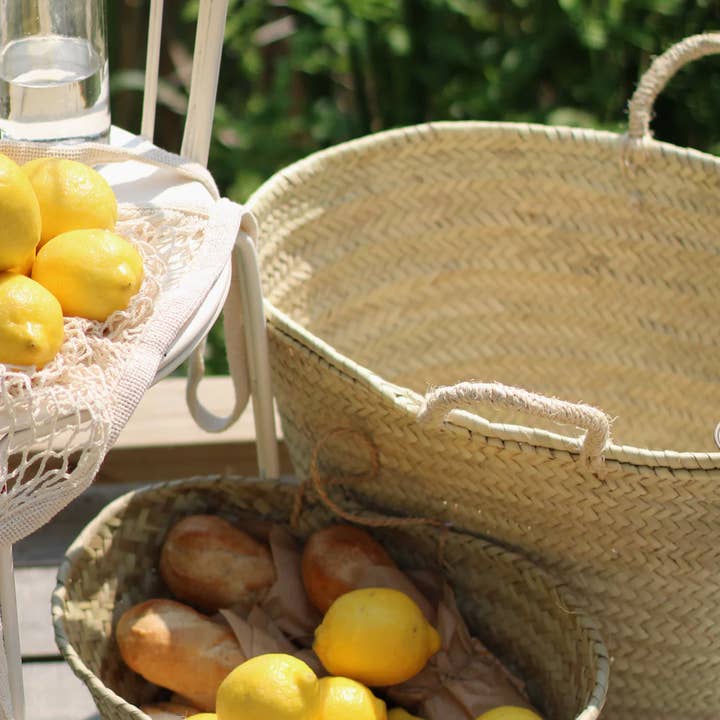 DarKech - Wholesale Beach Bag - Handwoven French Market Basket – Natural Moroccan Straw Tote4