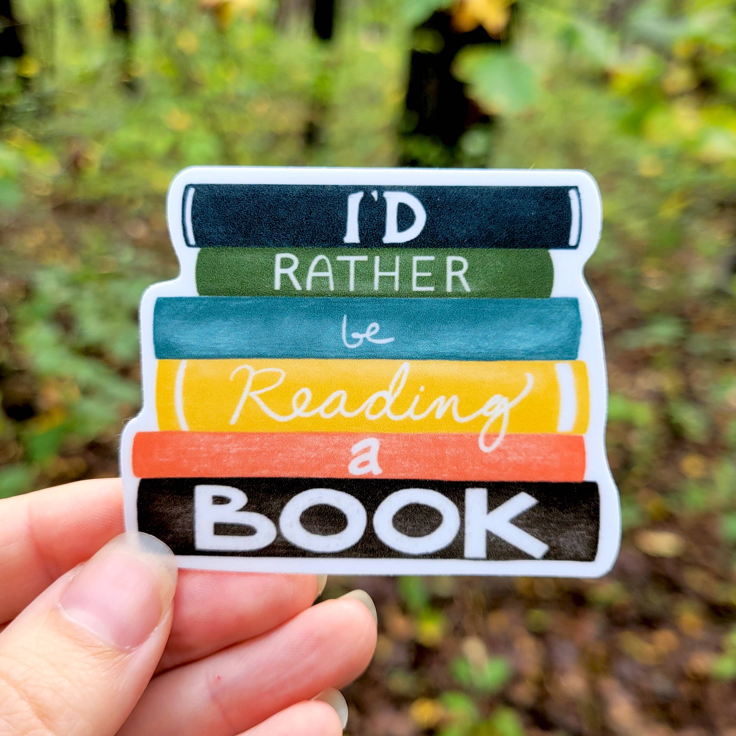 beve! - Vente Autocollants pour téléphone et ordinateur portable - Autocollant « Je préfère lire un livre », autocollant pour amoureux des livres, 3 pouces6