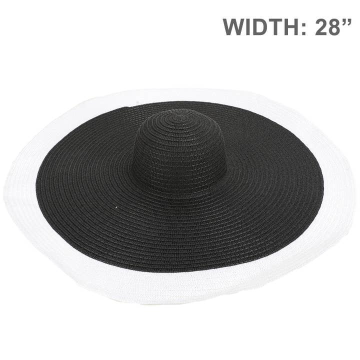 SP Sophia Collection - Wholesale Straw Hat - Women's - Floppy Oversized Wide Brim Straw Woven Sun Hat 6