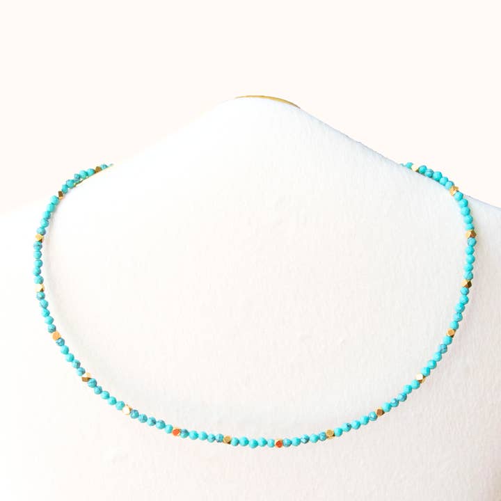 Turquoise Choker Gold for wholesale by Blue Buddha Jewelry