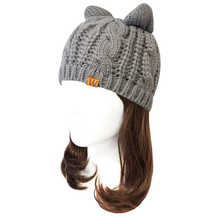 Wrapables.com - Wholesale Beanie - Women's - Wrapables Winter Warm Cable Knit Cat Ears Beanie12