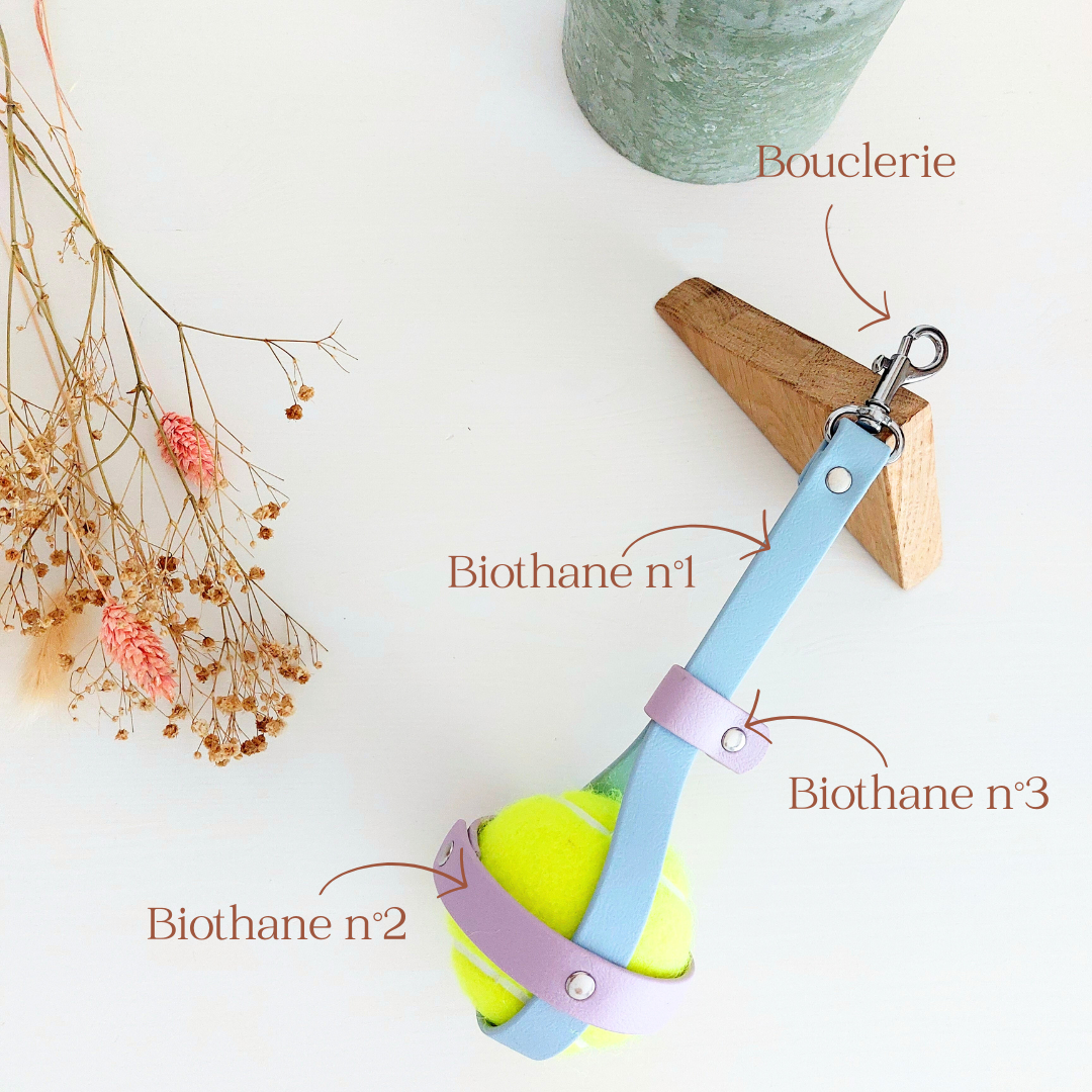 Truffe & Flair - Vendita all'ingrosso Strumento per la toelettatura - Non gatti o cani - Porta palline per cani - Biothane - 32 colori a scelta1