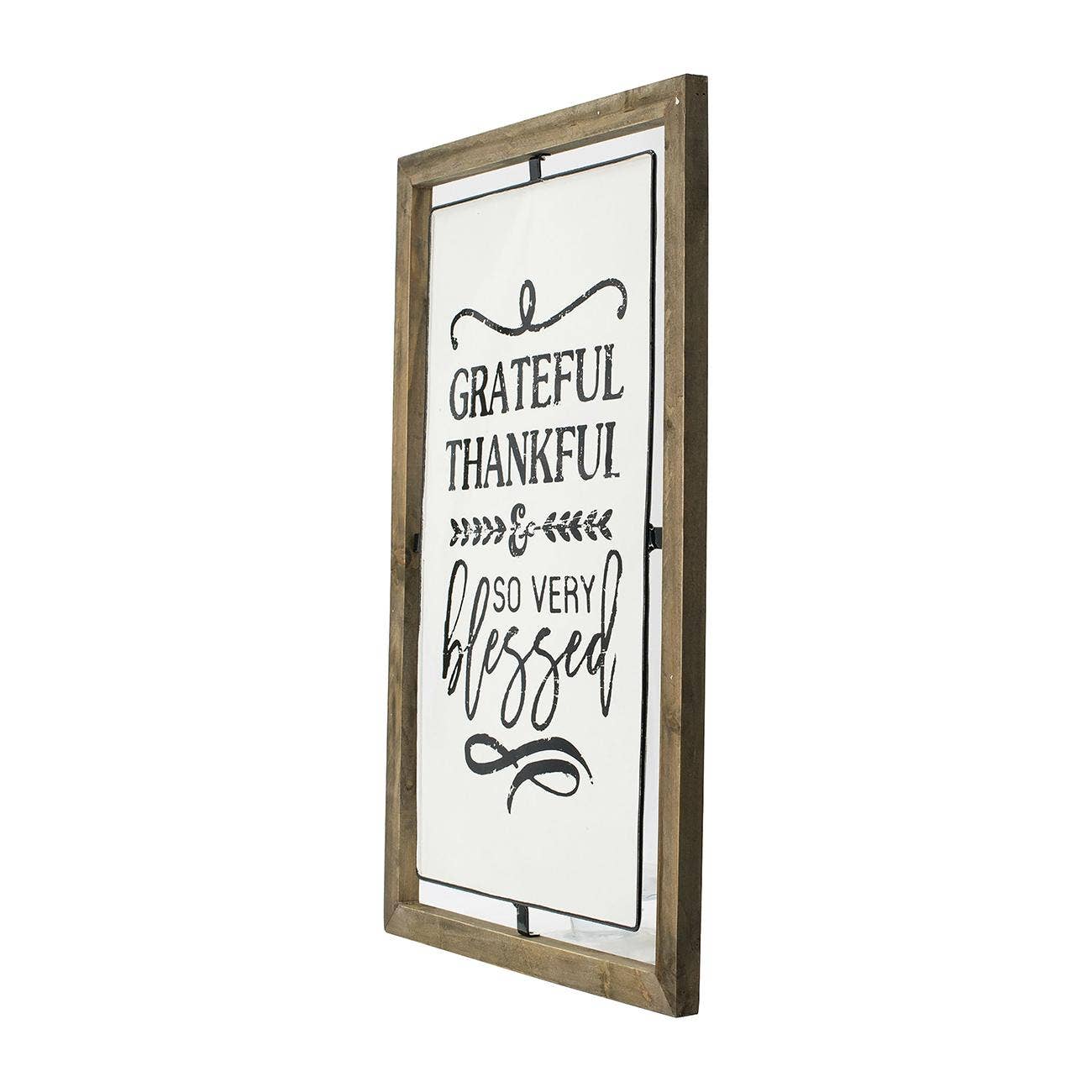 A&B Home Group Inc. - Wholesale Christmas Decoration - 24x16" Enamel Sign With Wood Frame1