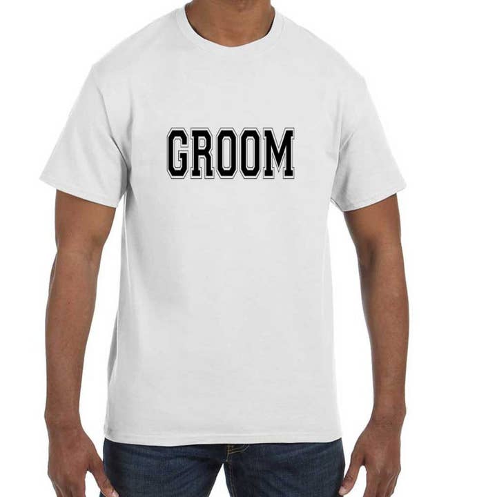 Classic Style Groom Tee in Black for wholesale by Simply Name It