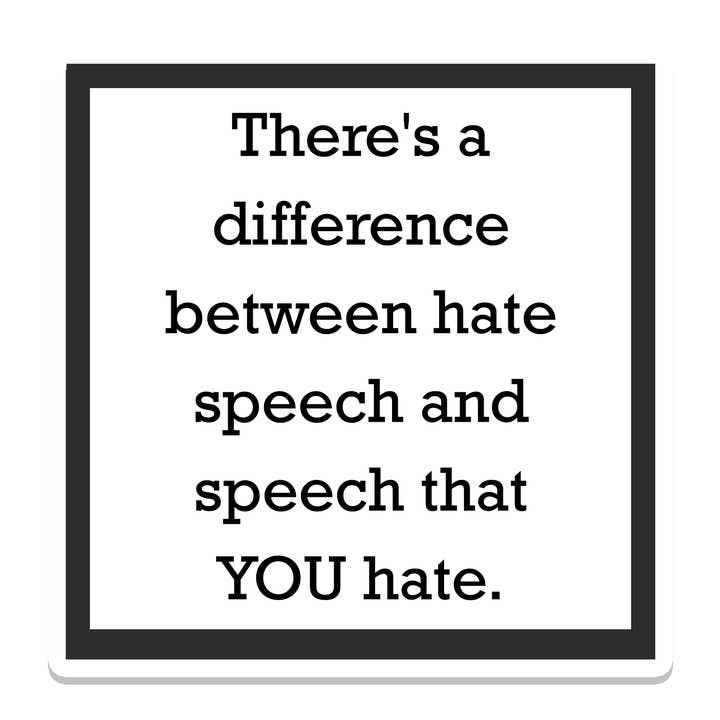 Autocollant pare-chocs étanche | Politique | Anti discours de haine pour la vente par SlapPolitics Stickers