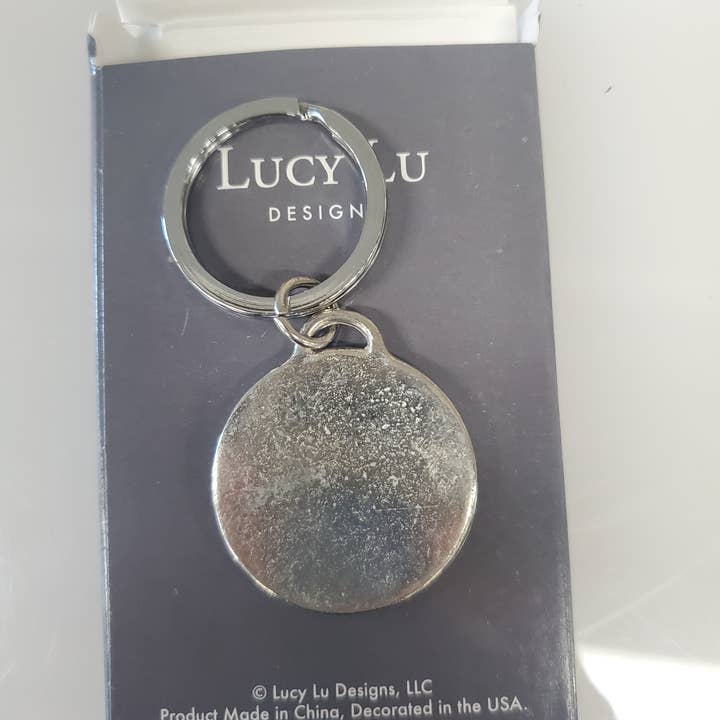 Lucy Lu Designs – wholesale Keychain – Unisex – Round William Morris Keys Drive Guest House Museum Nouveau