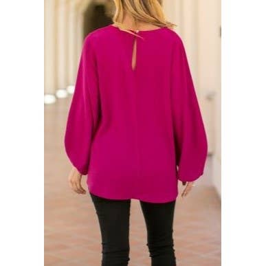 Curve Market – wholesale Blus - Dam – PLUS STORLEK JACQUARD LEOPARD BALLONG ÄRM BLUS7