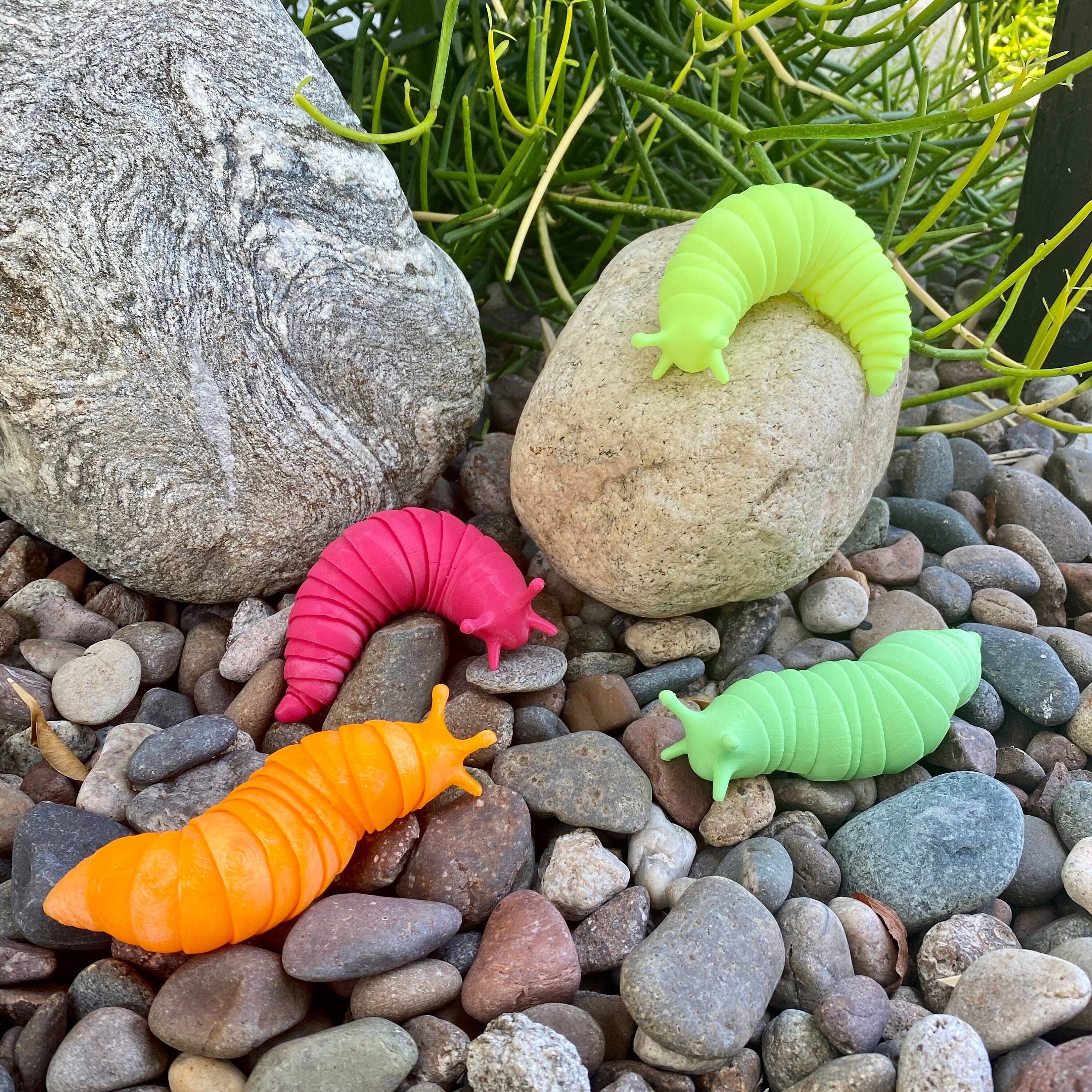 NumanPrints - Wholesale Fidget Toy - Kids - Articulated Slug 3D Printed Moveable fidget8