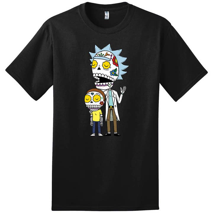 Fresh Prints of CT - Wholesale T-Shirt (Graphic) - Men's - Rick & Morty Day of the Dead T-Shirt