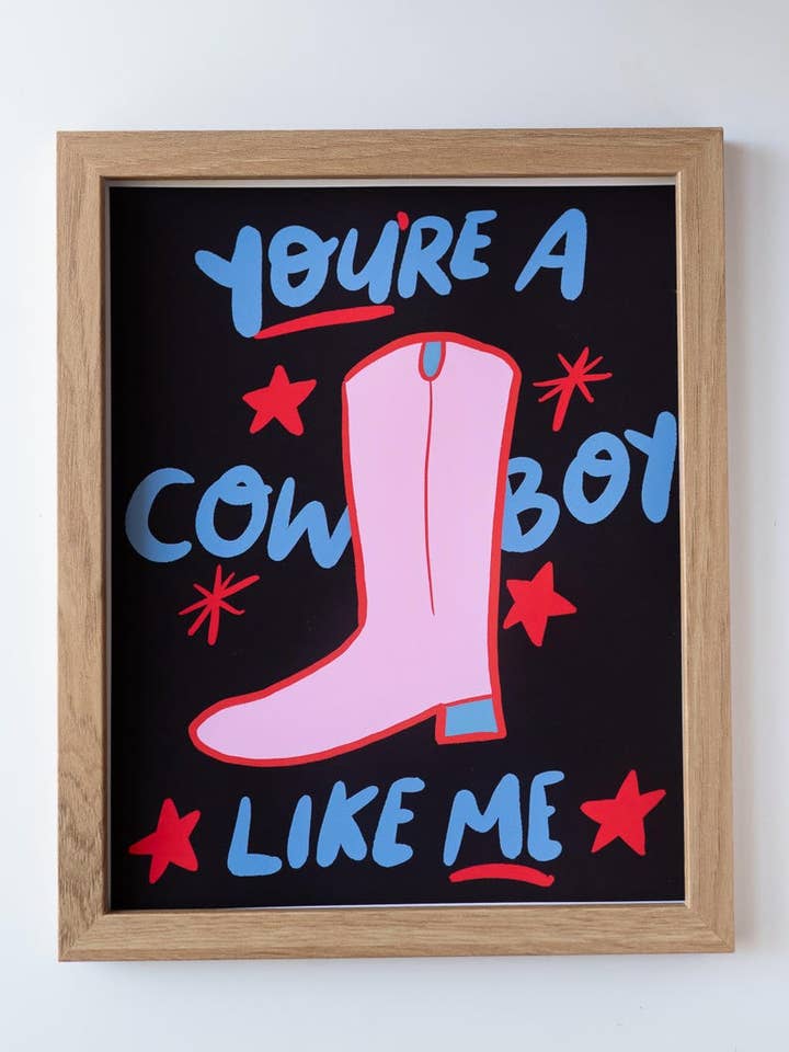 Cowboy Like Me 8x10" Art Print for wholesale by Bouquet of Joy