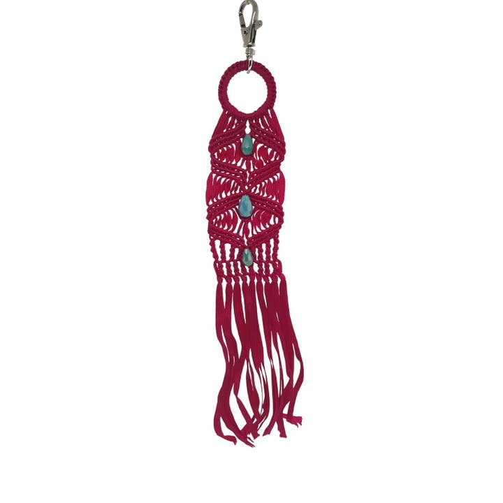 Keyring/Macrame bag charm for wholesale by Lama Loco