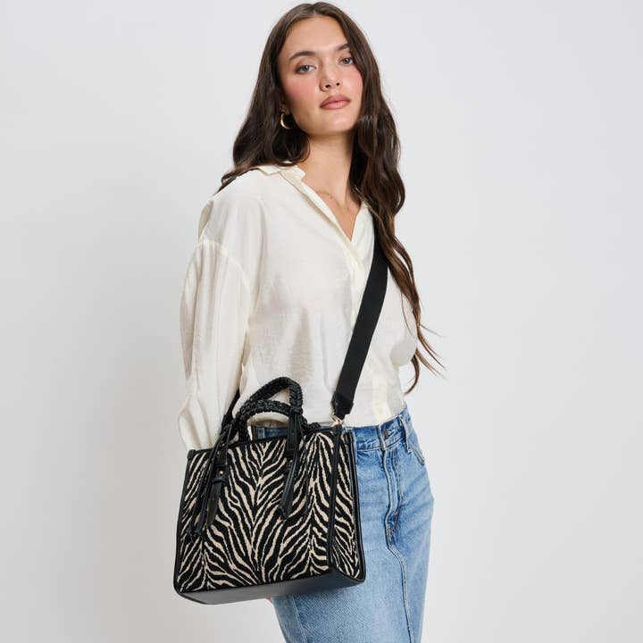 Moda Luxe – wholesale Top handle bag – women's – Dinsdale Zebra Print Crossbody1