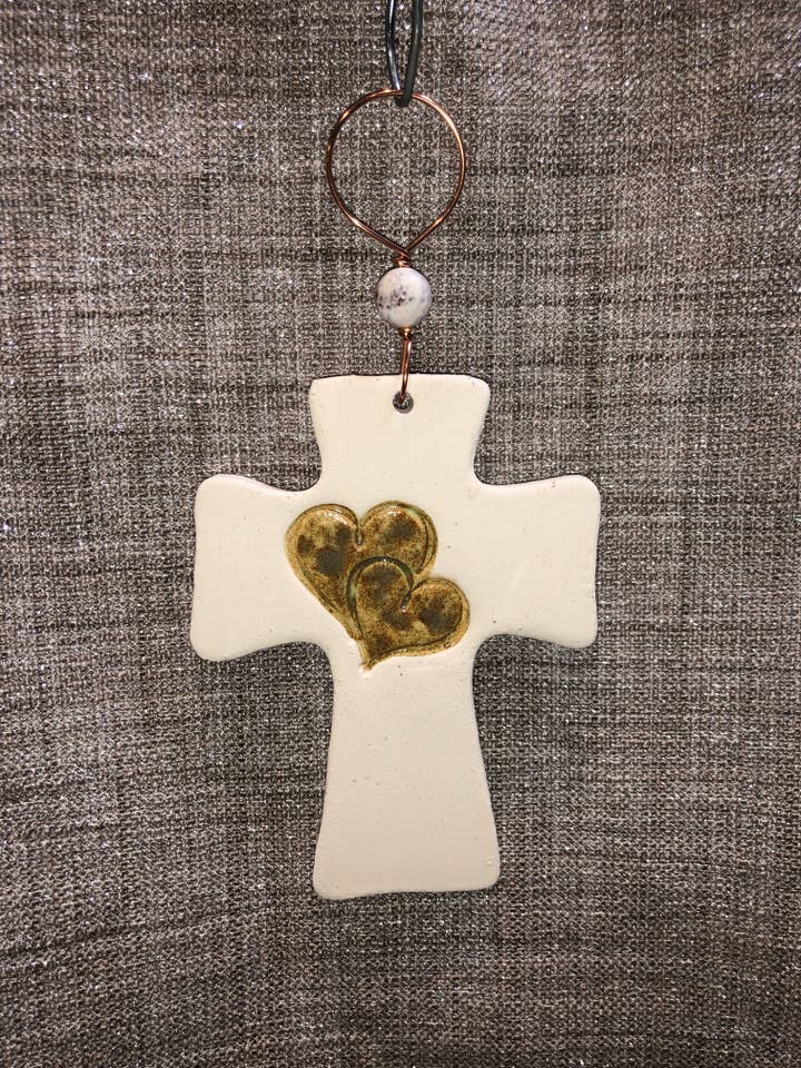 Cross Hearts-brown for wholesale by Melony Designs