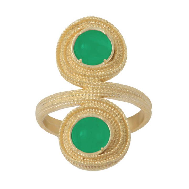 ANEL CONSTANCE ARIANE COLLECTION Banhado a ágata verde por atacado de Collection Constance