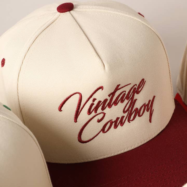 Fashion City - Wholesale Baseball cap – Unisex - Vintage Cowboy Embroidery Two Tone Baseball Cap17