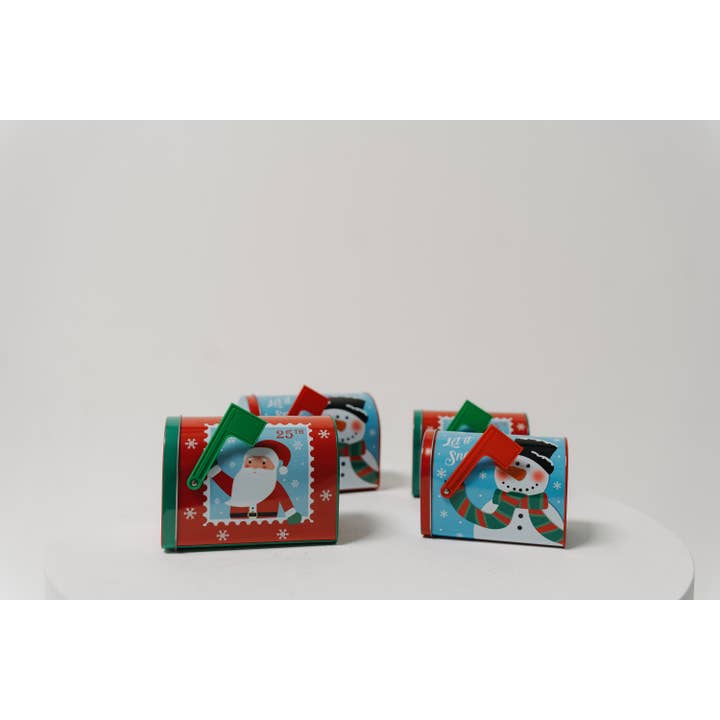 DAHO - Wholesale Christmas Decoration - DaHo Christmas Holiday Mailbox Tin 3 Design ASST 2 Sizes Set3