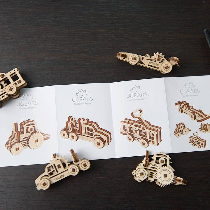 Ukidz LLC - Wholesale DIY Craft Kit - Kids - UGears U-Fidget Vehicles -Wooden 3D Puzzles - DIY1