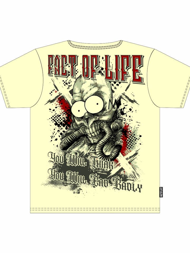 Fact of Life T-shirt „Du vil tænke“ TS-77 lys banan for engroshandel hos Fact of Life