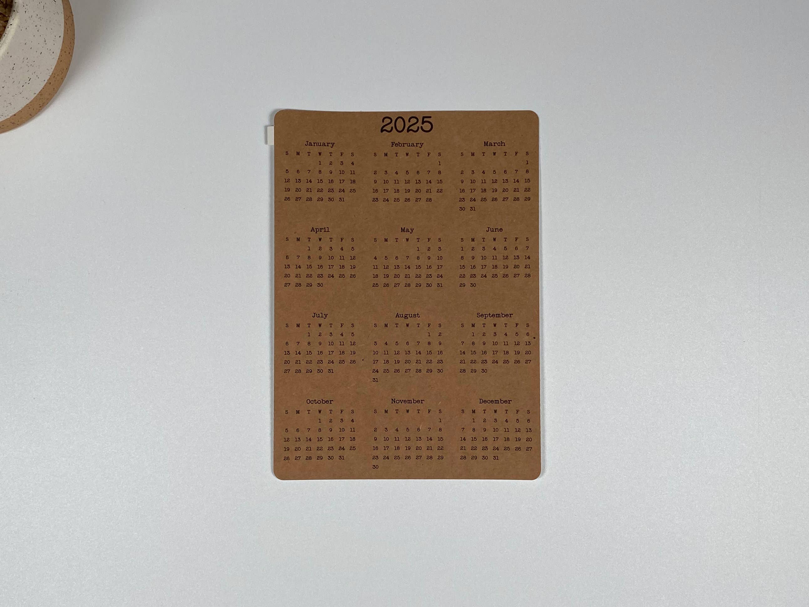 Fig Tree Works - Wholesale Sticker - Year At A Glance Calendar Sticker6