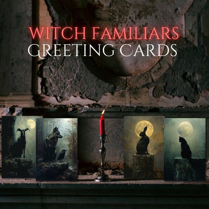 Ye Curiosity Shoppe - Wholesale Everyday Greeting Card - Witch Familiar Greeting Cards