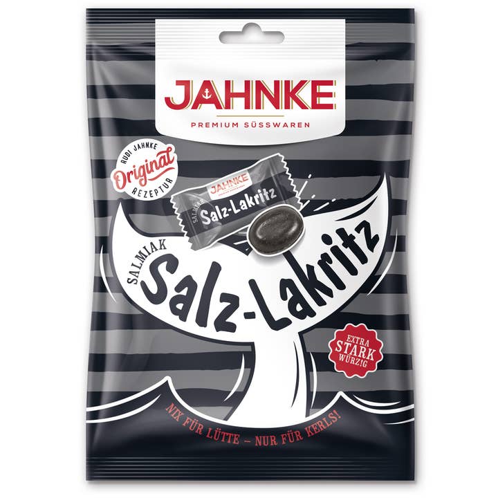 Jahnke Salmiak Salz Lakritz Candy 125g (Germany) for wholesale by Global Bite Co