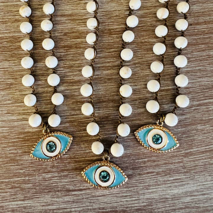 Emaljerat ögonskyddshalsband med magnesitstenar för wholesale av Twist Style