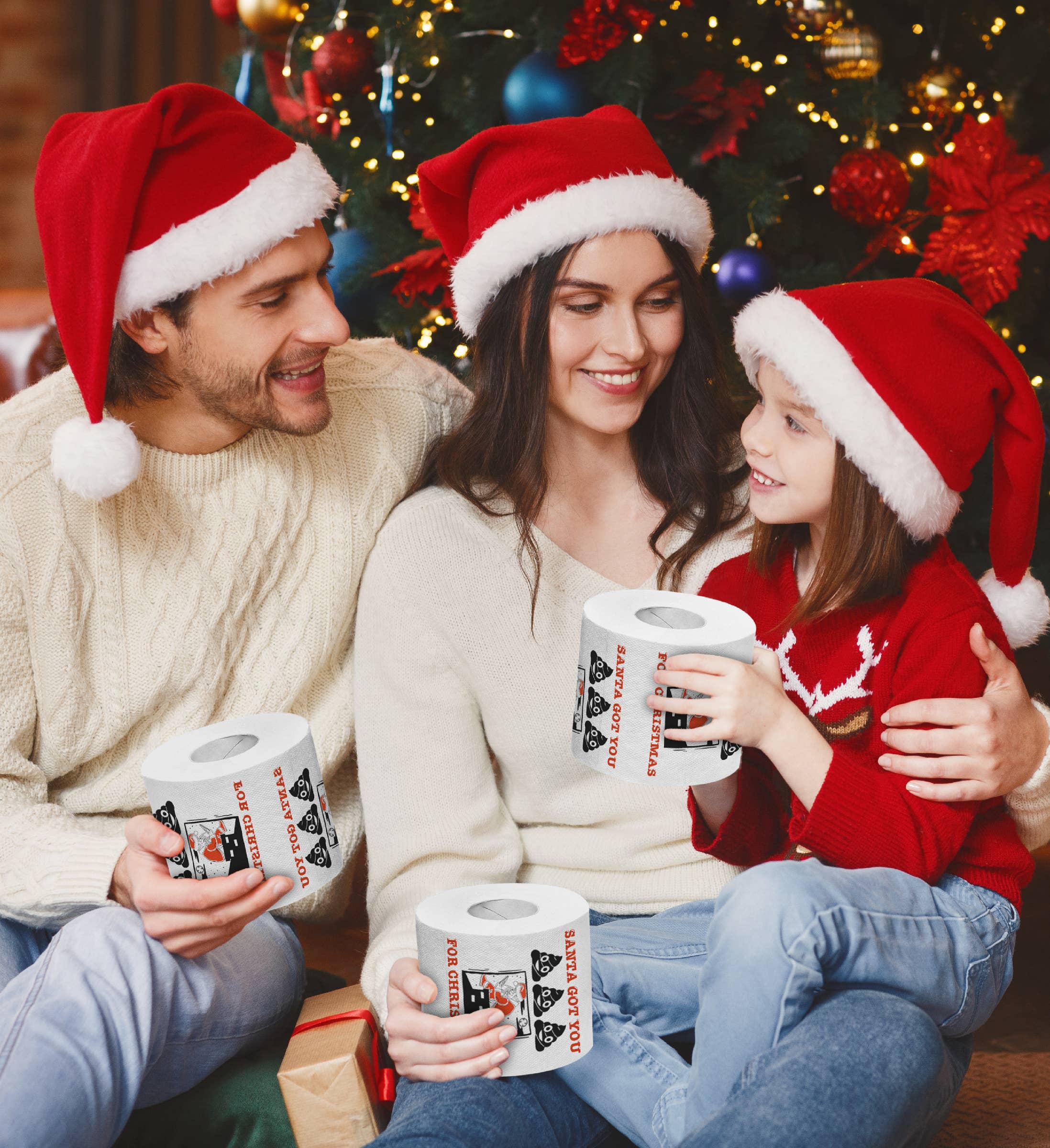 Cota Global - Vente Papier toilette - PAPIER TOILETTE IMPRIMÉ - LE PÈRE NOËL T'A APPORTÉ DU CACA POUR NOËL6