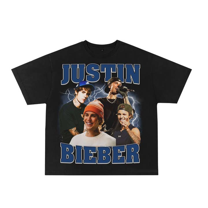 T-shirt Justin Bieber - T-shirt con grafica dal design unico per la vendita all'ingrosso da parte di TheKingShirt