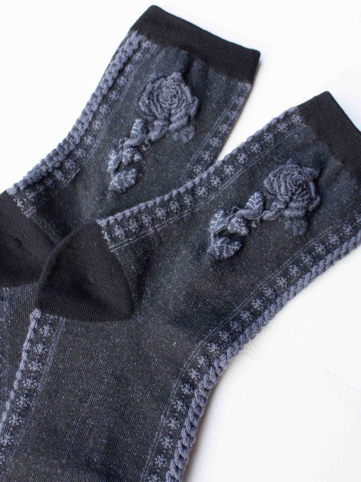 Tiepology - Wholesale Socks - Women's - Rose Cotton Blend Socks1