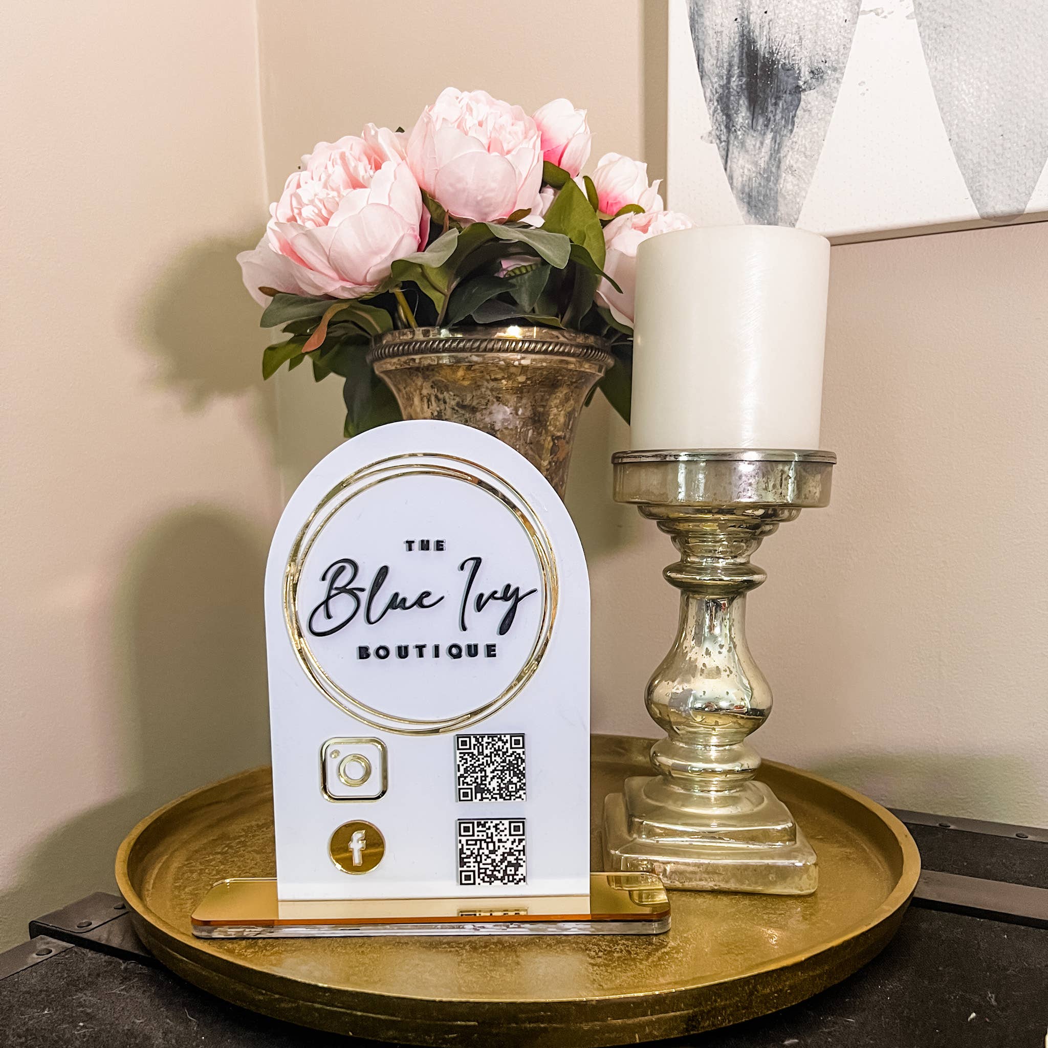 Lemondrop Designs - Wholesale Sign - Custom Let's Get Social Store Sign Cash Wrap Checkout3