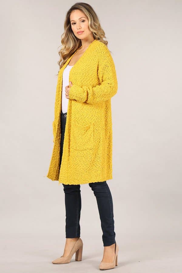 Oceanus Apparel - Wholesale Cardigan - Dames - OUG80160 Met Solid Popcorn versierde vesttrui19