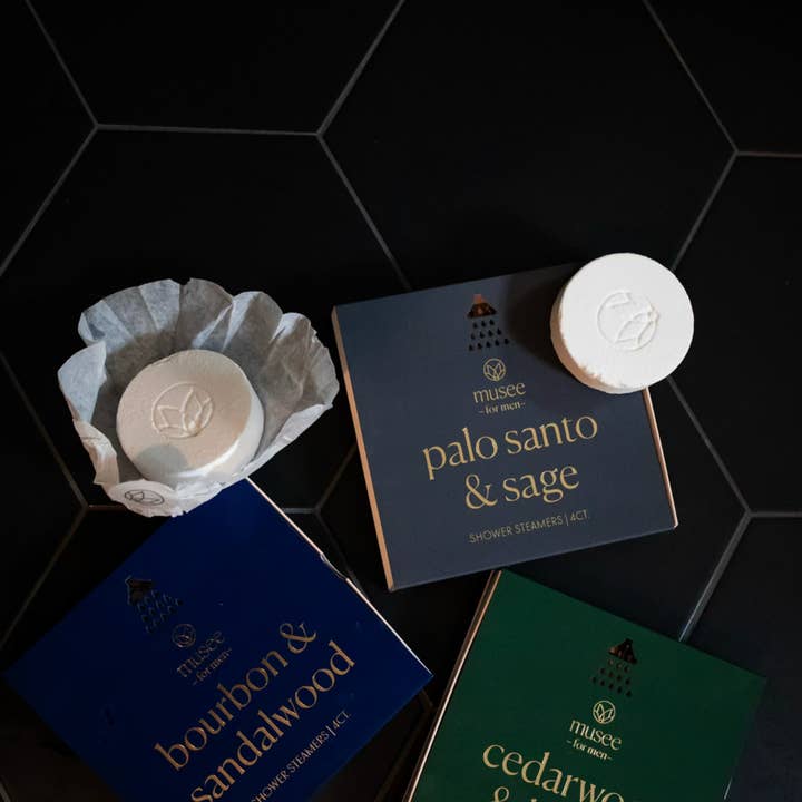 Musee - Wholesale Shower steamer/bomb - Palo Santo & Sage Shower Steamers2