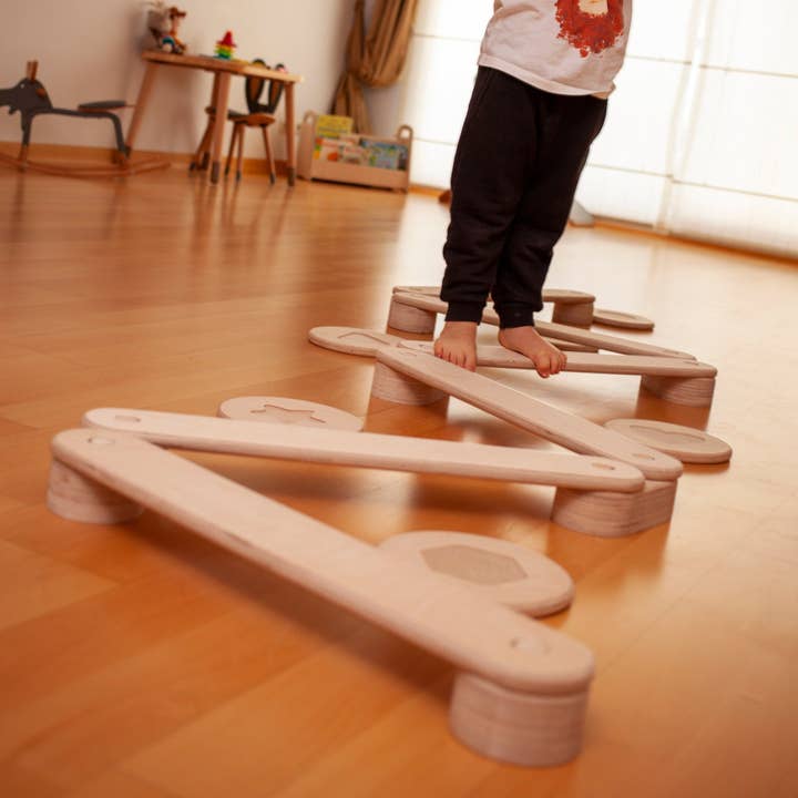 kidodido - Wholesale Wood Toy - Kids - Toddler Balance Beam Set, Montessori Baby Toys