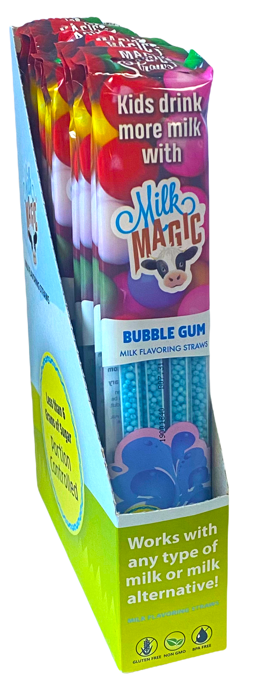 Magic Straws - Wholesale Drinking Straw - Milk Magic Bubble Gum Milk Flavoring Straws3